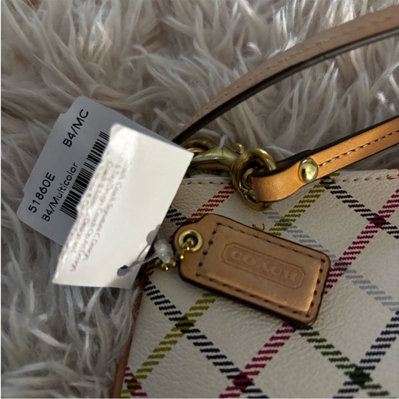 Coach Multicolor Plaid Wristlet